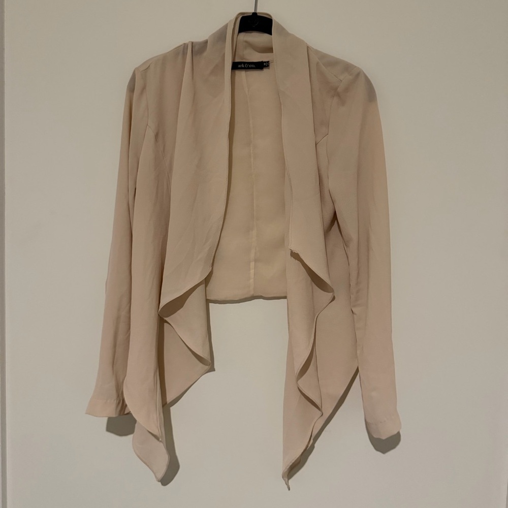 Ark & Co Cream Draped Blazer